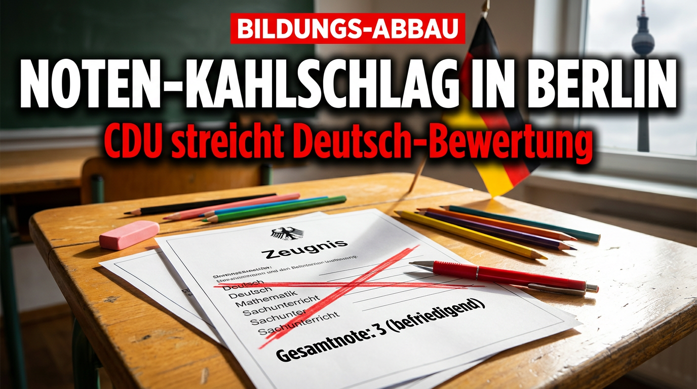 Bildungsabbau in Berlin: CDU-Senatorin streicht differenzierte Deutschnoten  an Grundschulen
