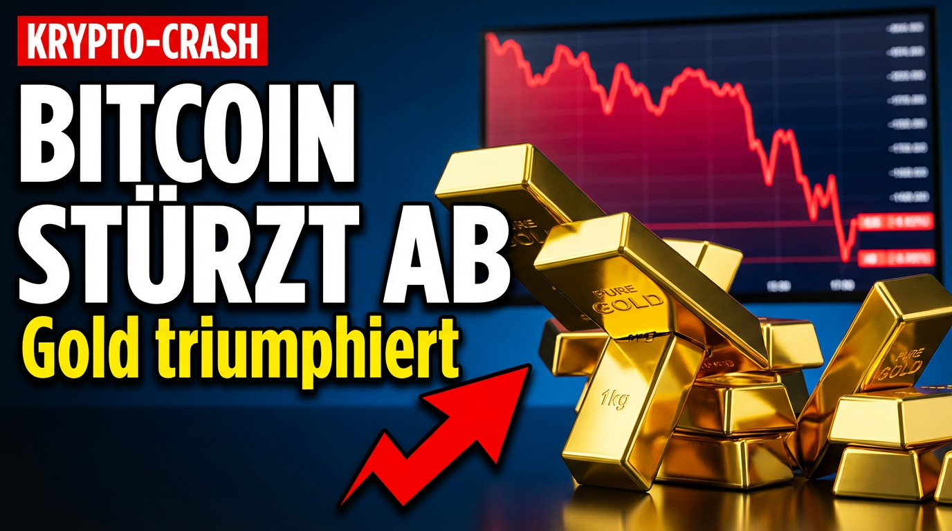 Bitcoin im freien Fall: Anleger flüchten in Scharen zu Gold