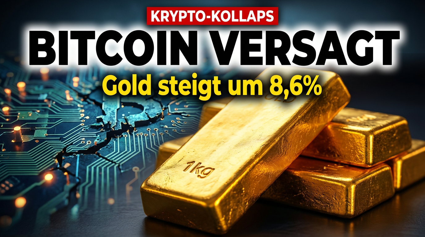 Bitcoin versagt als Krisenwährung – Gold triumphiert erneut