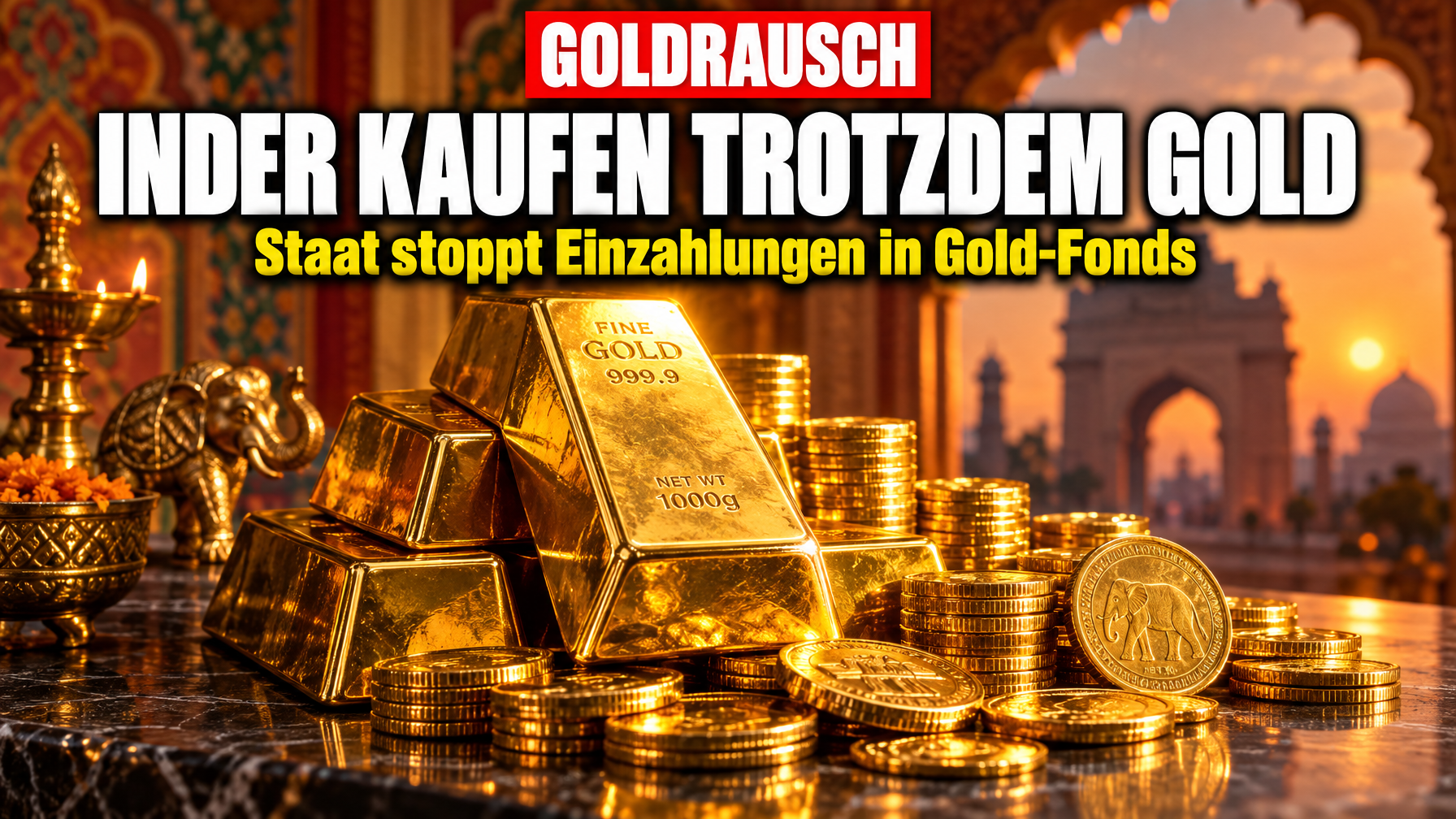 Gold Awored Goldrausch trotz Preisrutsch: Indien greift bei Gold-Fonds durch!
