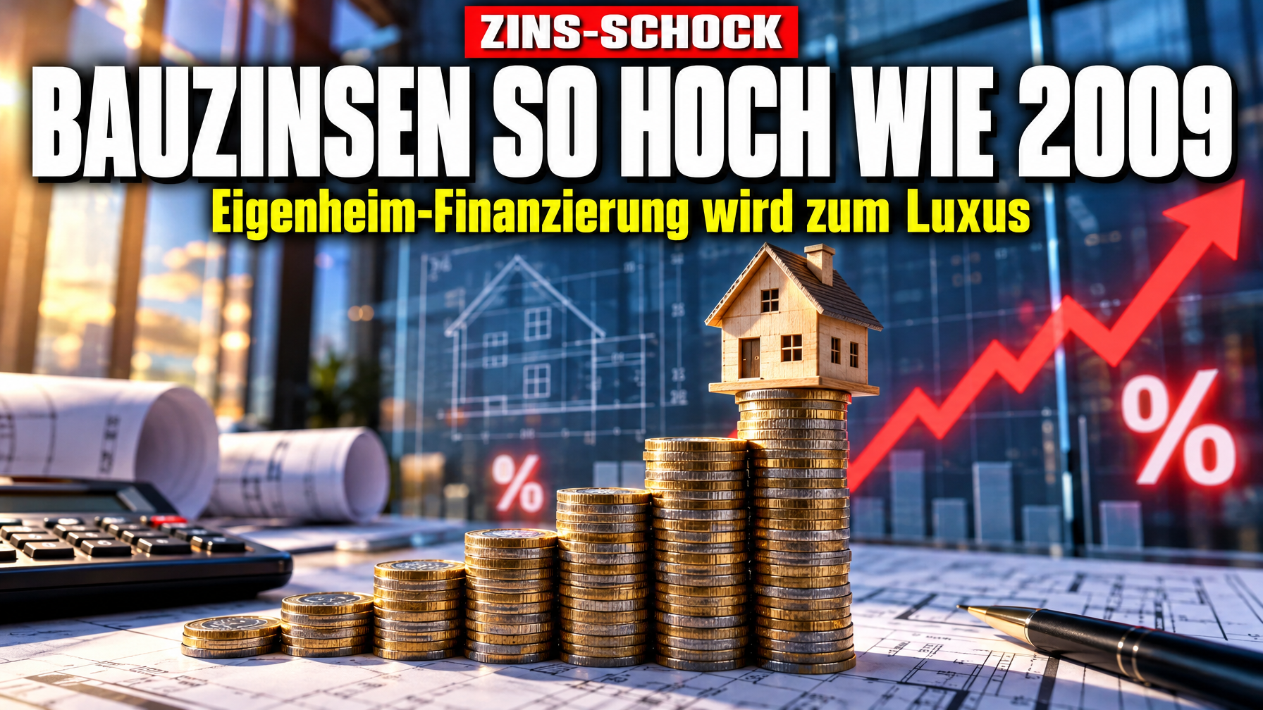 Zins-Schock am Bau: Eigenheim so teuer wie seit 2009 nicht mehr!
