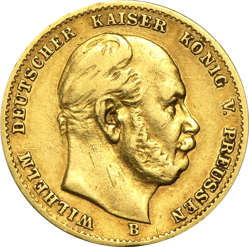 10 Mark Preußen Wilhelm I Goldmünze