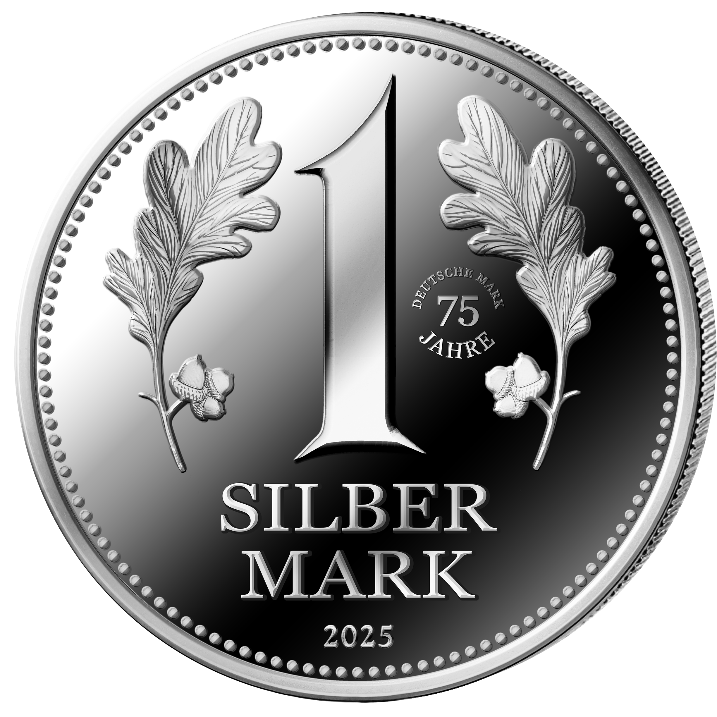 1 Unze Silber Mark PP (Auflage: 1.000 | 75 Jahre Privy Mark | Polierte Platte) 