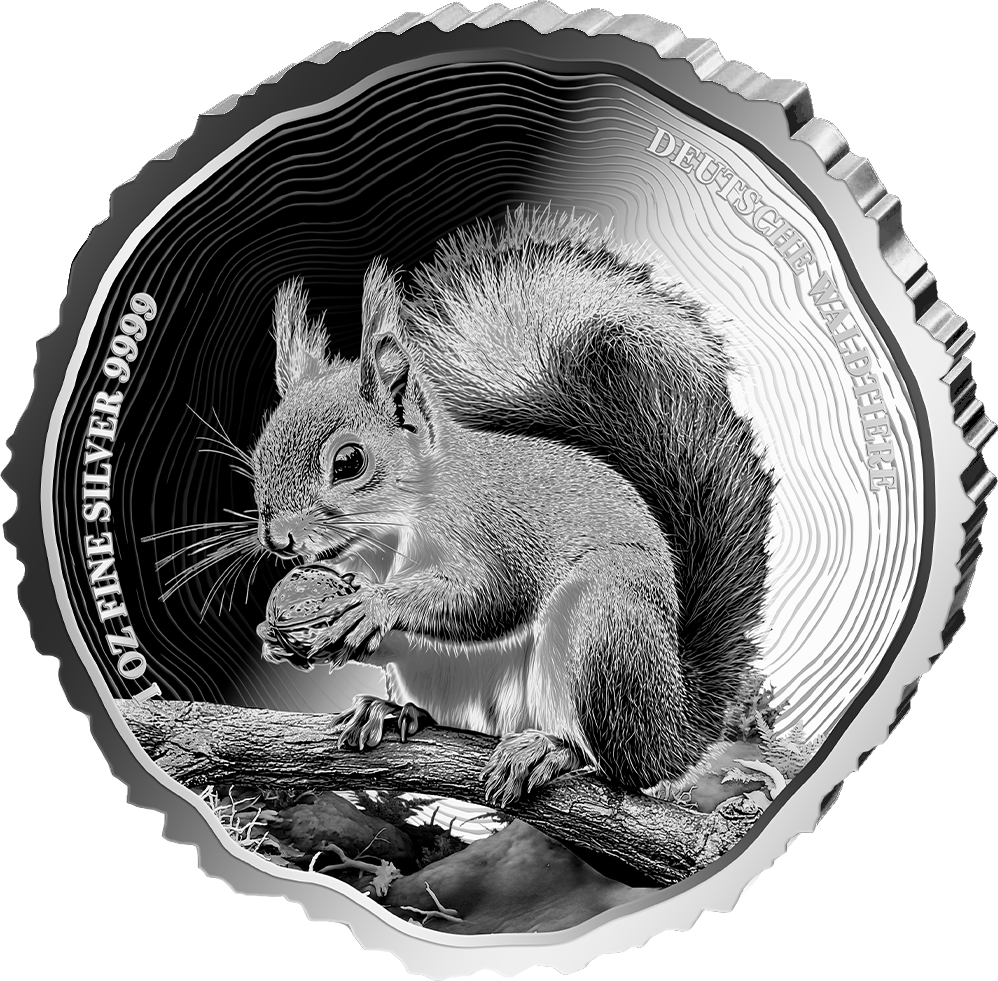 1 Unze Silber Eichhörnchen 2026 (Auflage: 1.000 | Polierte Platte)