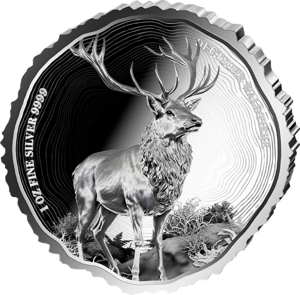 1 Unze Silber Hirsch 2026 (Auflage: 1.000 | Polierte Platte)