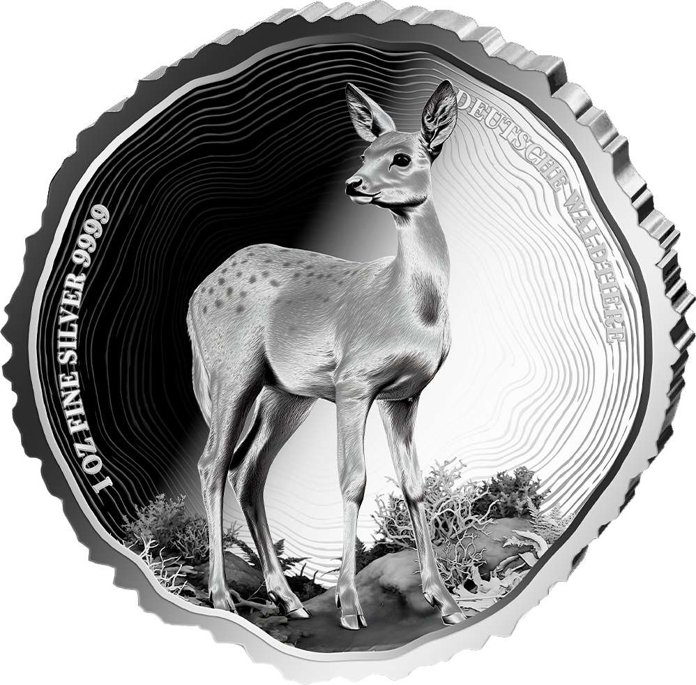 1 Unze Silber Reh 2026 (Auflage: 1.000 | Polierte Platte)