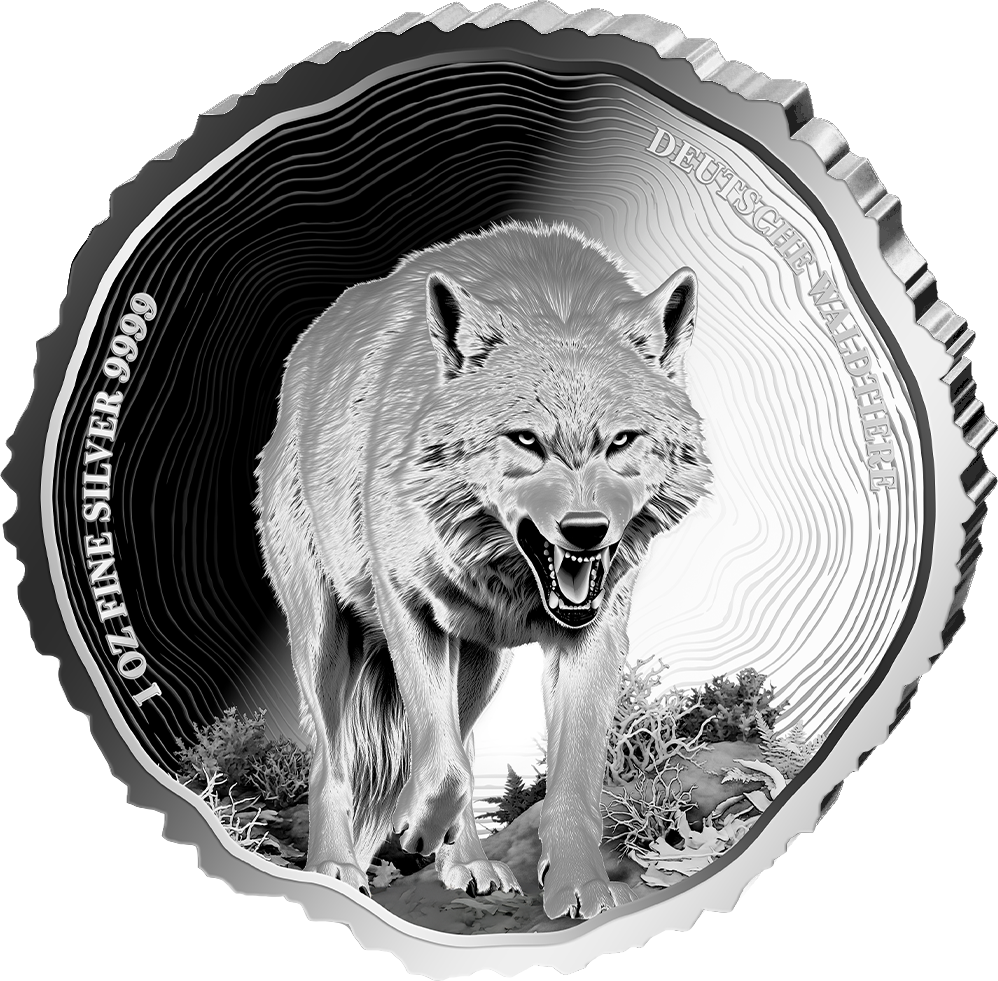 1 Unze Silber Wolf 2026 (Auflage: 1.000 | Polierte Platte)