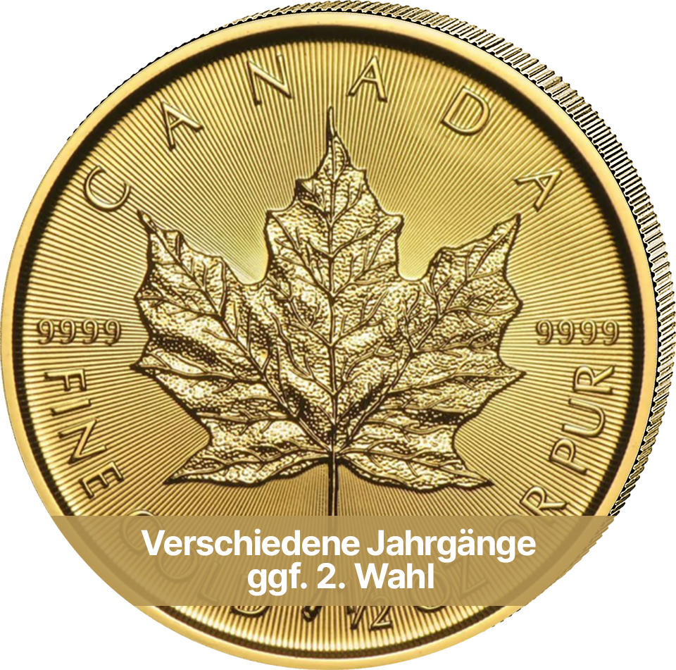 1/2 oz Gold Maple Leaf | Bewährte Anlagemünze