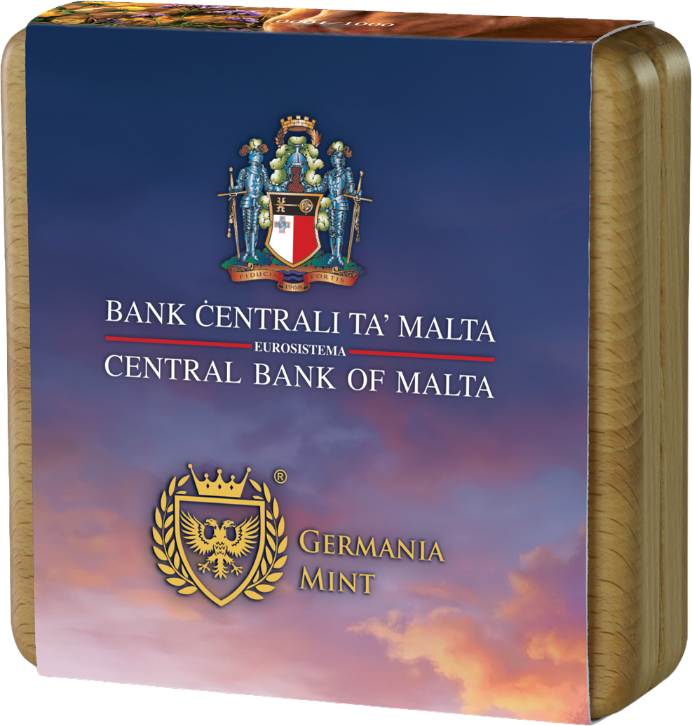 1 Unze Silber Malta 5 Euro Maltesischer Pharaonenhund 2026 (Auflage: 1.000 | teilvergoldet | Ruthenium)